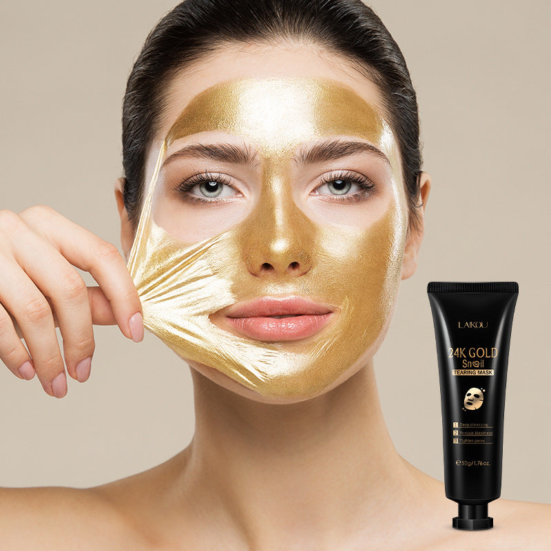 Gold Foil Snail Tear-Off Mask Hydrating Gold Foil Snail Tear-Off Mask Hydrating